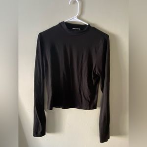 Black Athletic Crop Top. Large